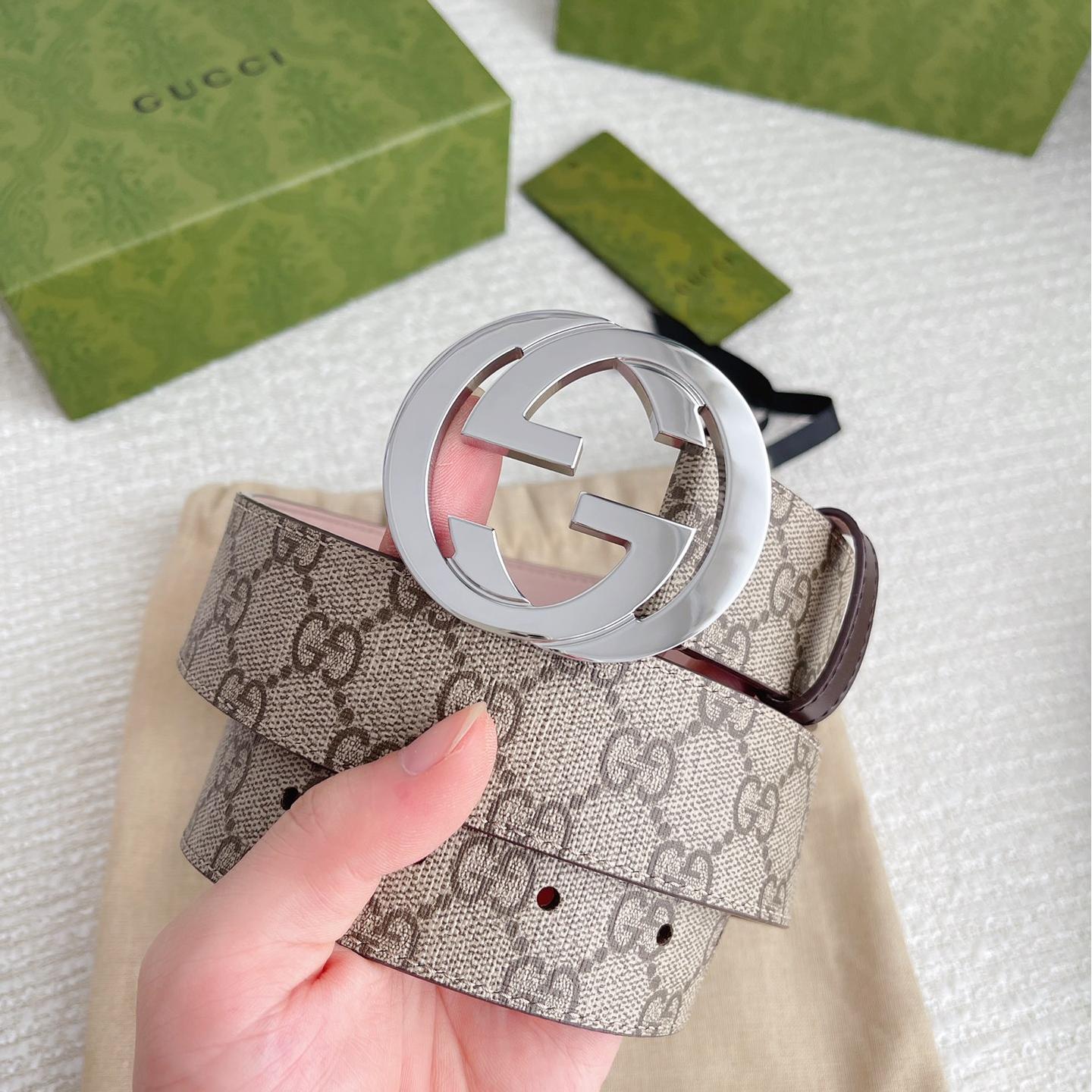 GUCCI　グッチ　ベルト　ブラウン　ゴールドバックル　正規品　短め GUCCI グッチ LOGO ベルト – LABUTOWN