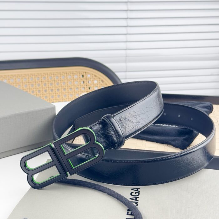 BALENCIAGA CRYPTO BB ロゴ レザーベルト Balenciaga Croc Embossed BB Logo Belt 'Black' Full Review