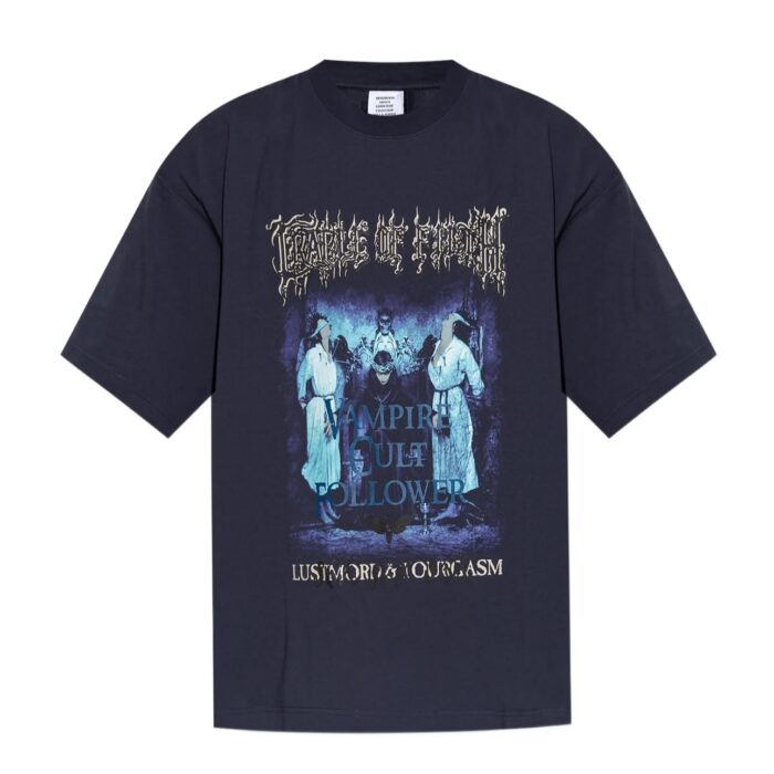 VETEMENTS Print pattern   loose Round neck t-shirt  ヴェトモン プリント パターン      ゆったり   クルーネック  Tシャツ